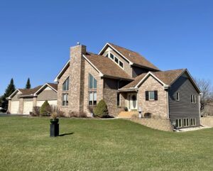 Image to show high-quality vinyl siding replacement on exterior of home